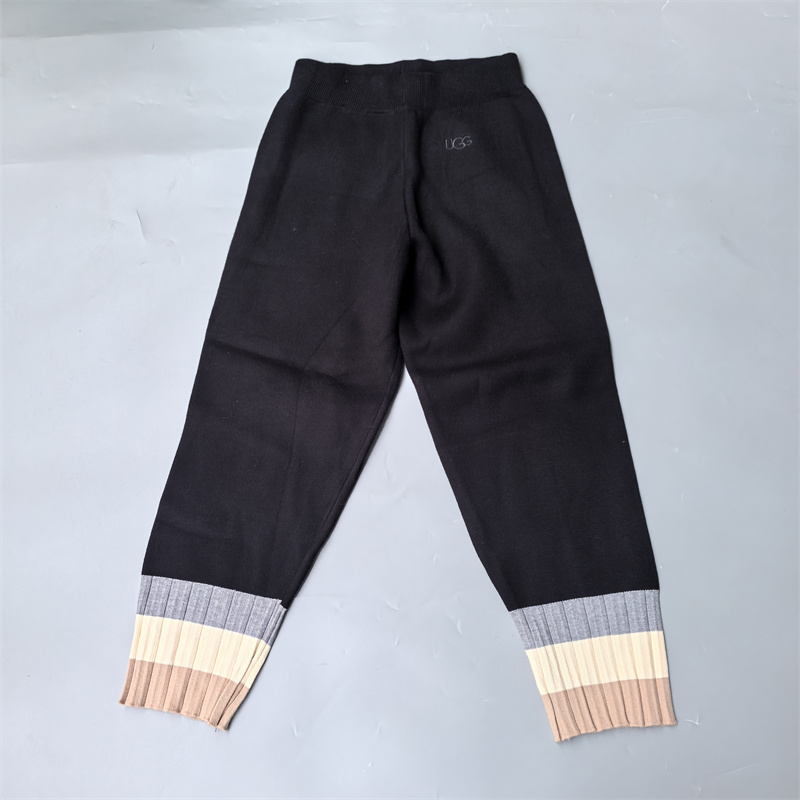 新品 丝羊绒毛线针织裤女高腰束脚哈伦裤冬季百搭显瘦长裤休闲裤