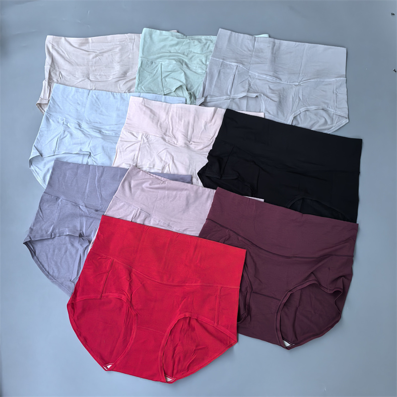 60支兰精莫代尔抗菌女士内裤女高腰收腹提臀桑蚕丝短裤舒适三角裤
