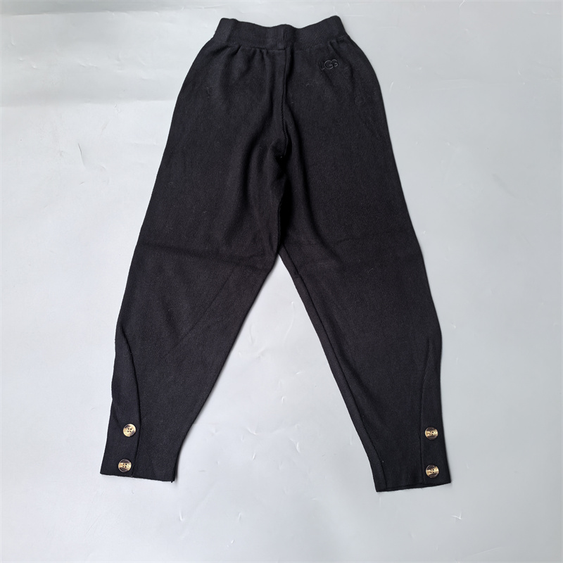 高端丝羊绒毛线针织裤女高腰束脚哈伦裤冬季百搭显瘦长裤休闲裤新