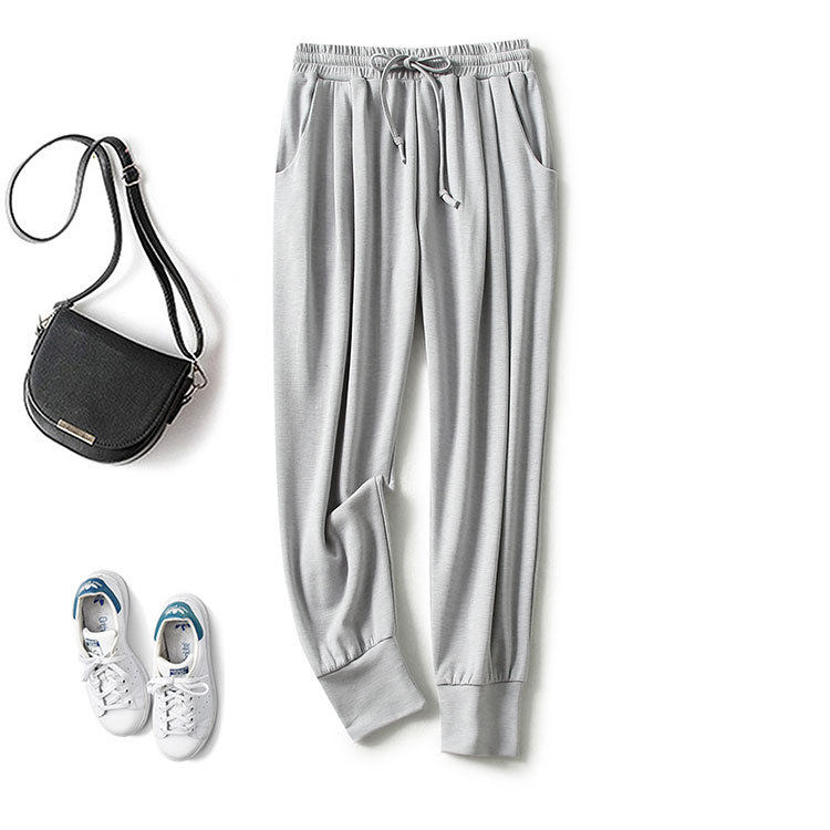 새로운 스타일의 졸라 매는 끈 여성의 봄 가을 겨울 스포츠 바지 플러스 지방 플러스 사이즈 느슨한 캐주얼 레깅스 스웨트 팬츠 하렘 바지