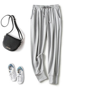 哈伦裤 新款 宽松休闲束脚卫裤 加肥加大码 抽带女春秋冬运动裤