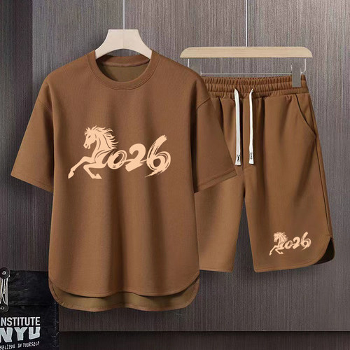 夏季休闲运动五分裤两件套