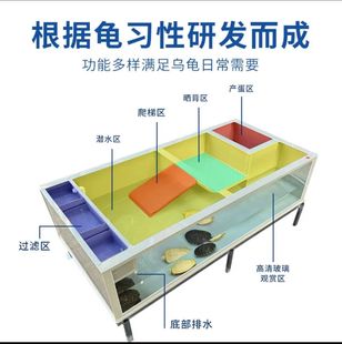 透明乌龟缸玻璃PP塑料轻体龟池种龟繁殖箱龟蛋龟窄桥缸巴西养殖