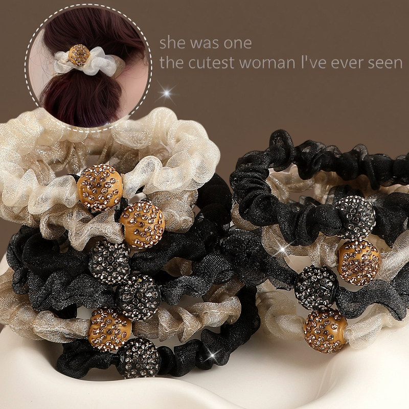 洋气头绳发圈网红头绳扎头发新款发绳欧根纱水钻头绳网纱褶皱发饰,饰品/流行首饰/时尚饰品新,发饰,淘宝优惠券,粉丝福利购,淘宝优惠卷