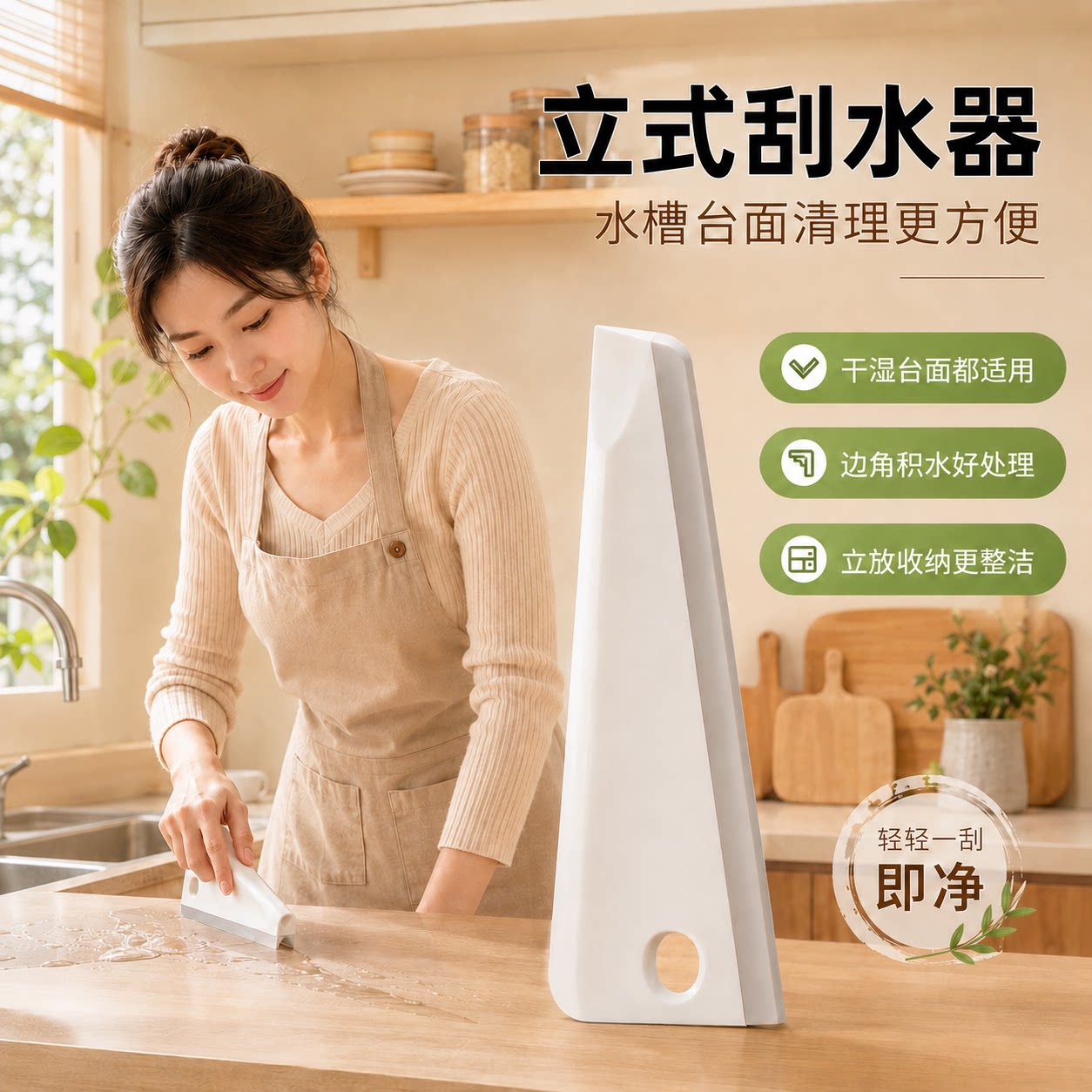 创意多功能刮水板家用浴室卫生间擦玻璃神器洗手台软胶清洁小工具