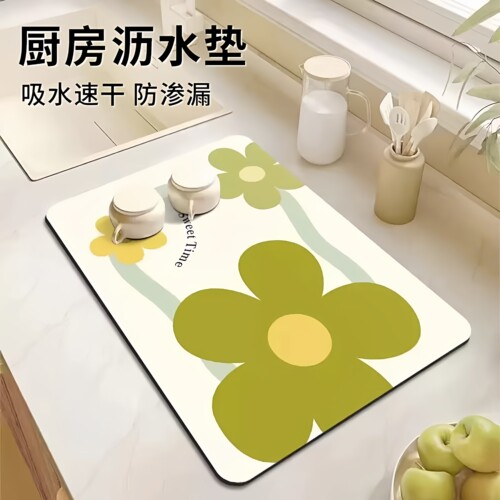 厨房台面沥水垫硅藻泥吸水垫