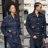 STEEPC 赤耳原牛 翻驳领双排扣Boxy短宽牛仔衣夹克外套