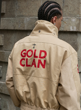 STEECP 执行者*防风翻立领短款加厚工装廓形夹克棉服外套