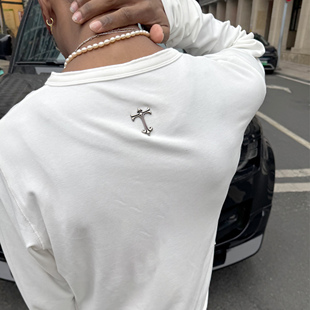 STEEPC 亨利Henry领*悬垂柔软亲肤打底贝母光泽扣长袖T恤男