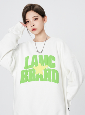 【清仓】LAMC丨字母发泡印花圆领卫衣纯色长袖春秋男女情侣宽松