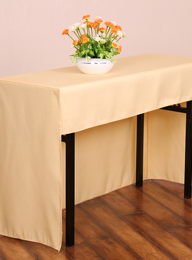 定做会议桌布墨绿色桌套平桌罩广告展会桌布桌裙白色围裙台裙