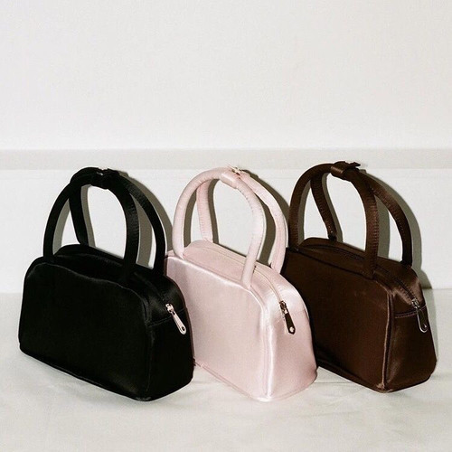 小众新款粉色手提包波士顿简约清甜女包hao手提包有防尘布袋吊牌