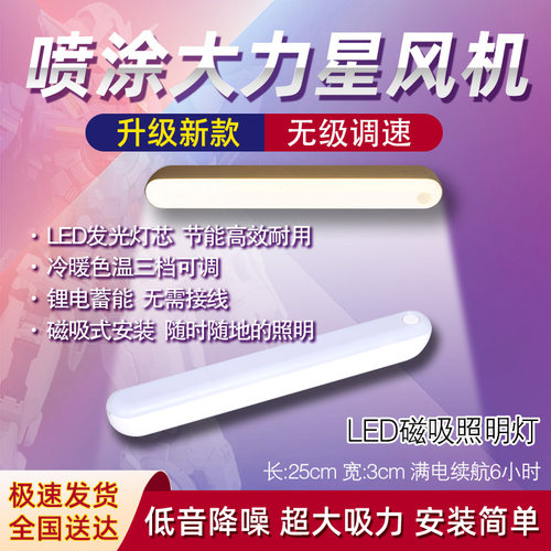 大力星模型喷涂磁吸灯