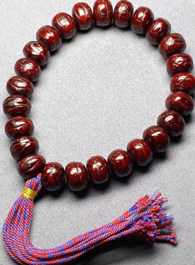 14mm玉化包浆正宗尼泊尔凤眼菩提手持牛津红一步到位文玩男女款