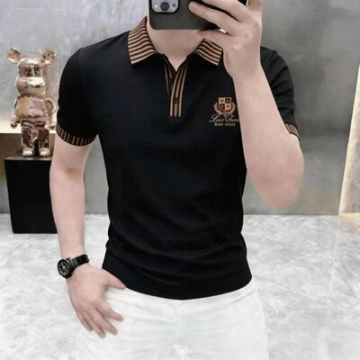 2026新款Polo衫男士夏季翻领短袖t恤休闲商务修身透气轻奢上衣棉