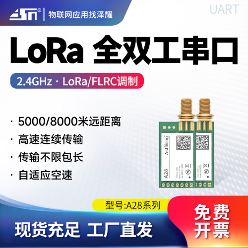 LoRa全/半双工2.4G无线串口模块