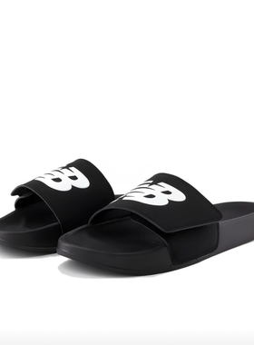 New Balance SMF200 舒适轻便防滑耐磨橡胶底 拖鞋黑色SUA200H3