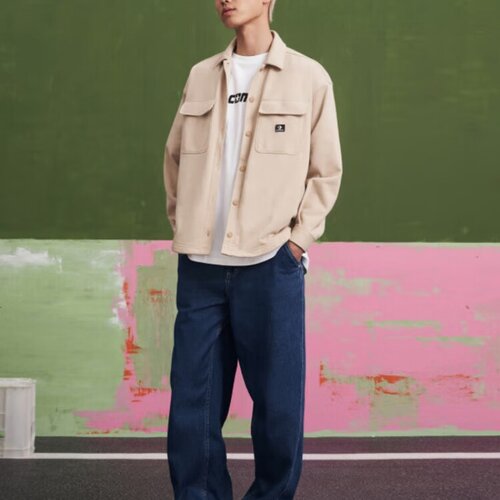 匡威（Converse）外套女工装风宽松落肩袖衬衫 10026034-A05