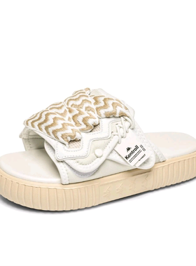 【微瑕38码】 男女OFFLINE潮流魔术贴一字拖鞋K0EX5LT23CJ-012