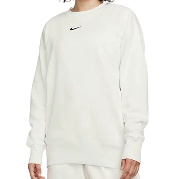 Nike耐克女子训练运动休闲宽松圆领加绒针织套头衫卫衣DQ5734-133