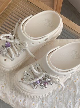 【正品】女款厚底增高凉拖萌趣可爱洞洞鞋 K0F25LL56CJ-0106