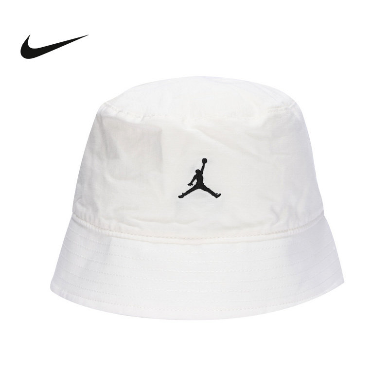 Nike耐克Jordan男女新款运动帽鸭舌帽遮阳白色帽渔夫帽FN4674-133
