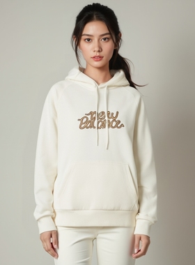 【正品】New Balance 女子连帽针织套头卫衣AWT13345-SST