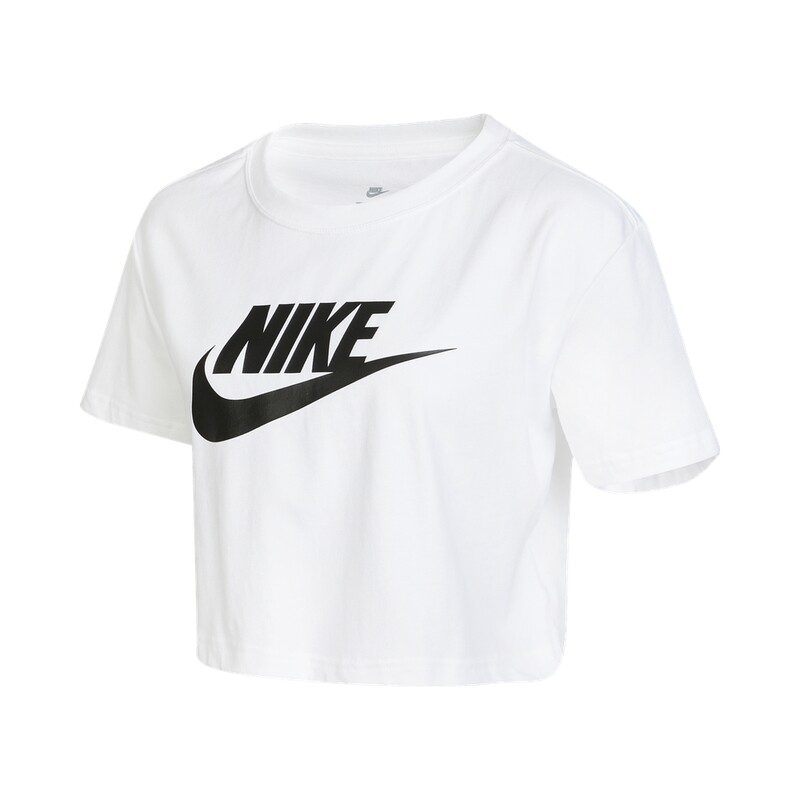 NIKE耐克女子夏季新款运动休闲短款训练短袖T恤BV6176-100