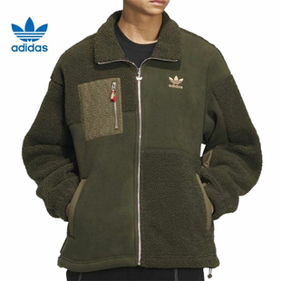 Adidas三叶草 男款 羊羔绒保暖运动休闲夹克外套HY7286