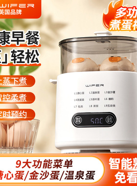 厂家直销智能电蒸煮蛋器早餐机双层多功能家用迷你煮蛋器防干烧