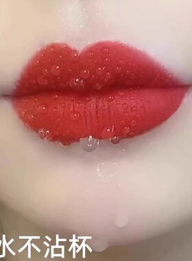 李佳琪推荐不沾杯不掉色口红雨衣姨妈正红色唇釉滋润防水持久正品