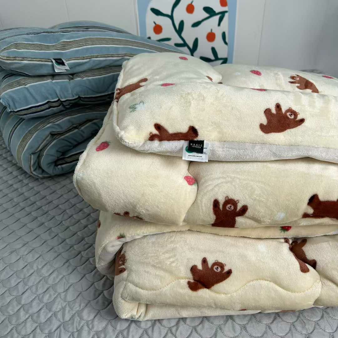 外贸韩单秋冬保暖1.5x2.0米双面绒被子保暖不压身单人学生可机洗,床上用品,化纤被,淘宝优惠券,粉丝福利购,淘宝优惠卷