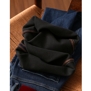 淘么淘【绒绒暖意】加绒显高显瘦高腰阔腿牛仔长裤女新款25年秋冬