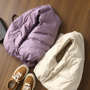 淘么淘 劲爆福利价 蓬松高暖泡芙南瓜廓形宽松圆领羽绒马甲背心女