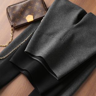 女 宽边松紧高腰保暖打底裤 收腹零压力 400克羊羔绒加厚高弹瑜伽裤
