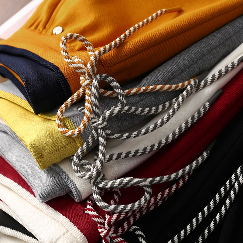 淘么淘 松弛懒人裤 撞色针织腰拼接抽绳高腰直筒阔腿休闲裤女春新,女装/女士精品,休闲裤,淘宝优惠券,粉丝福利购,淘宝优惠卷