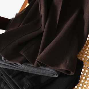 显瘦高腰前立体中缝羊毛毛呢微喇裤 高阶通勤BI入 女24新款 折