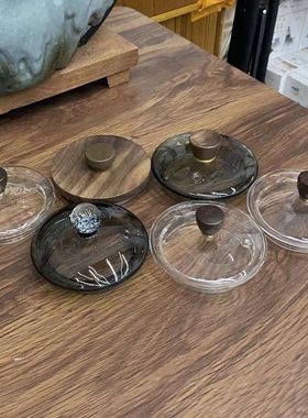 玻璃茶壶盖配件提梁壶盖茶漏过滤内胆蒸煮一体四代玻璃盖子不通用