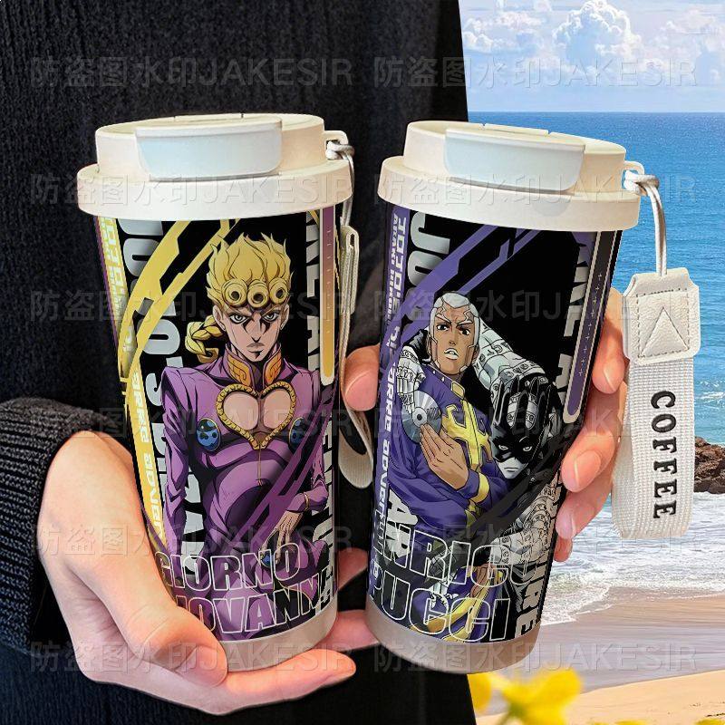 JOJO的奇妙冒险保温杯316不锈钢大容量吸管水杯车载咖啡杯男女,餐饮具,保冷/保温杯,淘宝优惠券,粉丝福利购,淘宝优惠卷