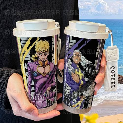 JOJO的奇妙冒险保温杯316不锈钢大容量吸管水杯车载咖啡杯男女
