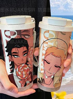 人天神Nulla周边保温杯316不锈钢大容量吸管水杯车载咖啡杯男女