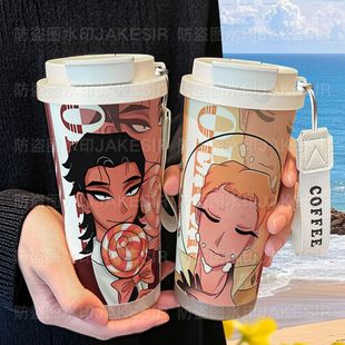 人天神Nulla周边保温杯316不锈钢大容量吸管水杯车载咖啡杯男女