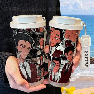 人天神Nulla周边保温杯316不锈钢大容量吸管水杯车载咖啡杯男女