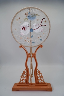 原创古风刺绣团扇  绣花扇子汉服拍照摄影道具 家居摆件生日礼物