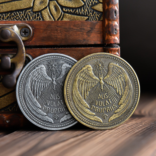 天使之翼翅膀纪念章浮雕铜银硬币收藏复古做旧创意小礼物纪念品套