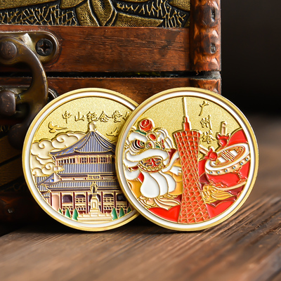 广州纪念品烤漆硬币广州塔