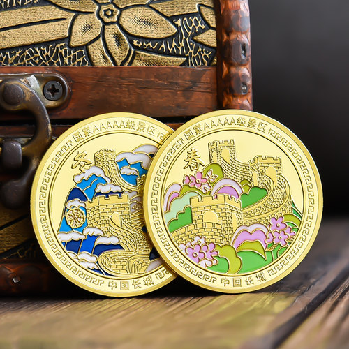 万里长城春夏秋冬彩绘烤漆纪念品