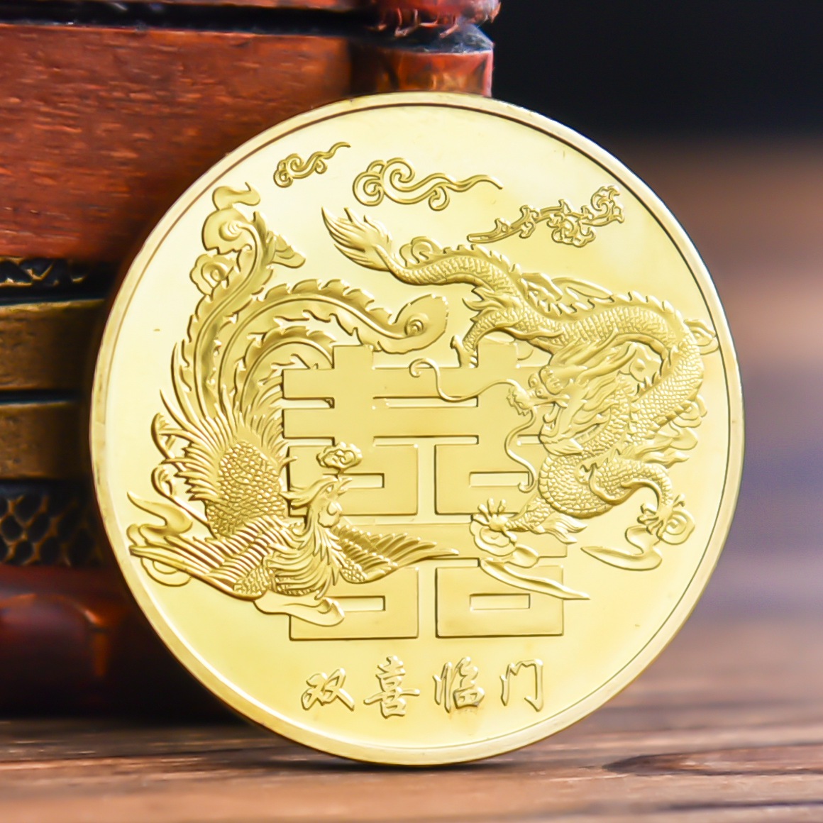 双喜临门创意礼物招财摆件