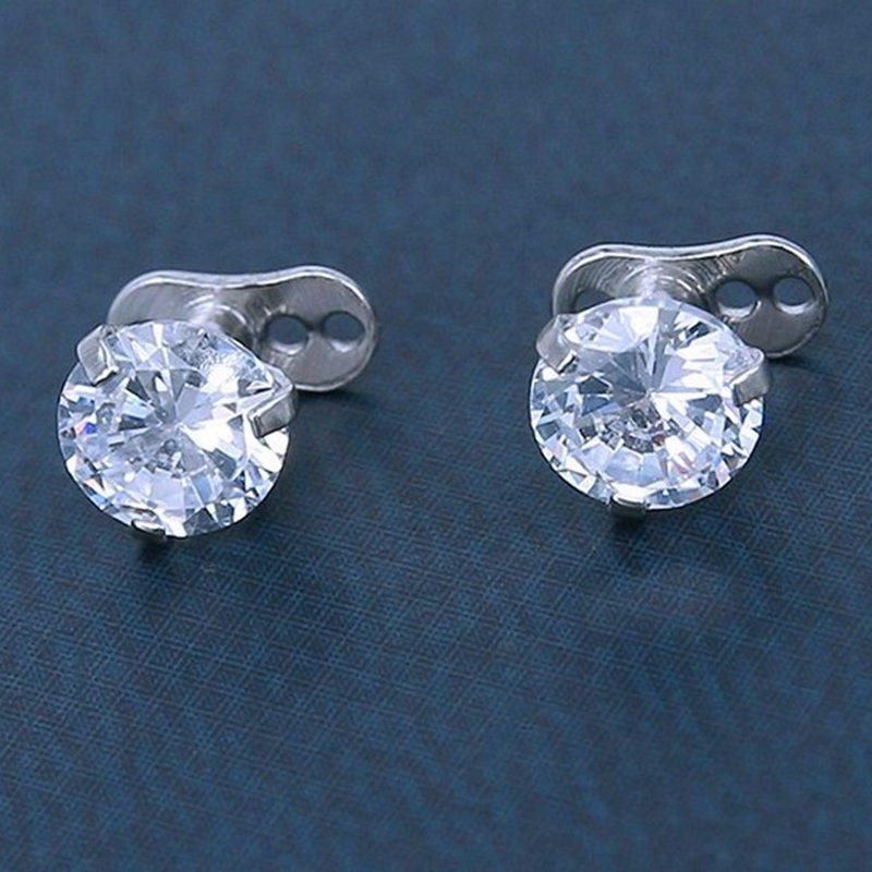 穿刺饰品埋钉皮肤植入眉心钉锁骨钉皮下埋珠饰品锆石埋钉