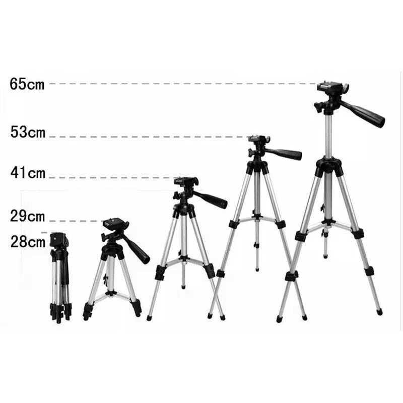 三脚架28-62厘米CM可伸缩三节铝合金带水平仪相机摄影摄像机手机钓鱼灯投影仪望远镜直播支架三角架云台